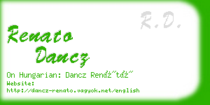 renato dancz business card